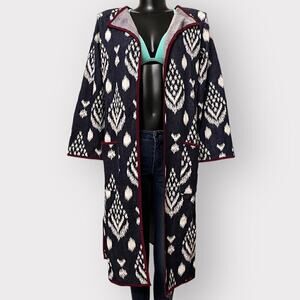 Antthony Original NWT Womens Open Front Jacquard Duster Cardigan sz S M NEW